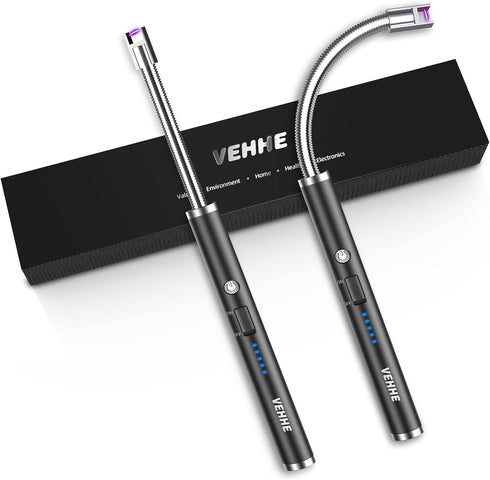 VEHHE USB Lighter, Rechargeable Electric Candle Lighter with Safety Lock, 360° Flexible Long Neck for Cooking