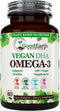 Algal Oil - Vegan DHA Omega 3 Fish Oil Supplements - 60 Mini Fish Softgels for Heart & Immune Support