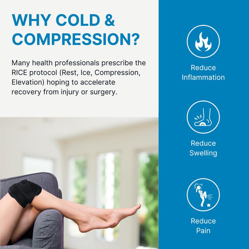 NatraCure Hot & Cold Knee Wrap Brace Support, Ice Packs for Knee Pain, Recovery Must Haves