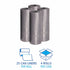 Boardwalk Low-Density Waste Can Liners, 30 gal, 0.95 mil, 30" x 36", Gray, 25 Bags/Roll, 4 Rolls/Carton