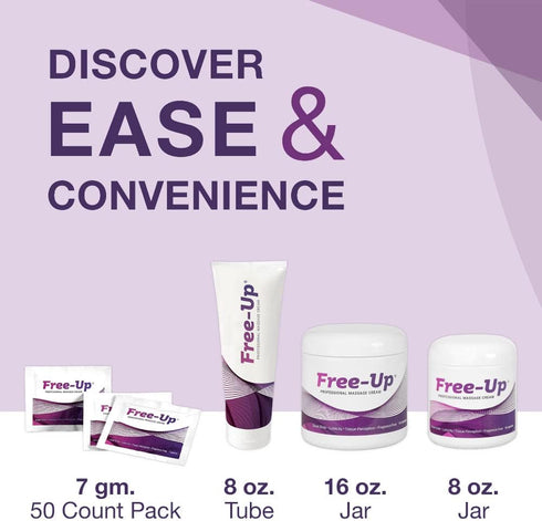 Professional Massage Cream by Free-Up, Fragrance-Free, Non-Greasy, 8 Oz Jar, Perfect for Physical Therapy & Massage