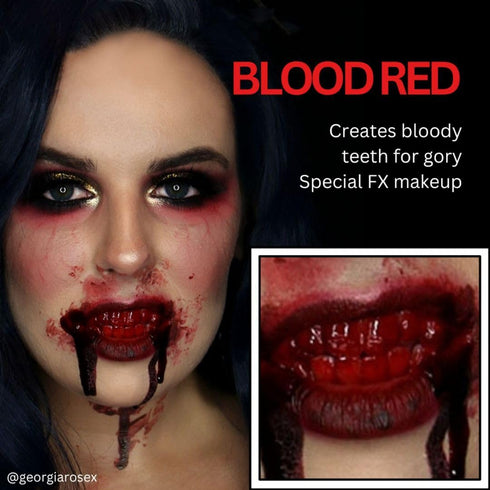 Mehron Makeup Tooth FX Blood Red | Temporary Red Tooth Paint for Halloween, Cosplay, & Theater, .125 oz