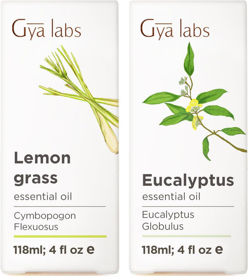 Lemongrass Essential Oil for Diffuser & Eucalyptus Essential Oil for Diffuser Set