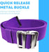 LiftAid Transfer and Gait Belt 60 Inch with Metal Buckle - Walking, Standing, Transfer Aid (Purple)