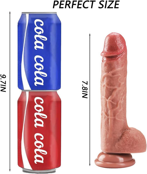 McDodon 7.8 Inch Sex Toys Realistic Silicone Dildo - Lifelike G Spot Stimulation for Women and Couples - Strong Suction