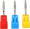 Nail Drill Bits Set - 3pcs 3/32 Inch Electric Manicure Nail File Bits with Storage Box for Home Salon Care