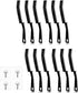 Crevice Cleaning Brush, Hard Bristle Tool for Small Gaps, Effective for Kitchen, Toilet, and Window Cleaning (12), Black