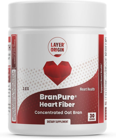 Layer Origin BranPure Heart Fiber, Super Concentrated Oat Bran - Reduce LDL-C