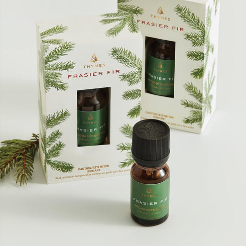 Thymes Frasier Fir Electric Oil Diffuser Refill, Home Fragrance Oil for Use with Electric Aromatherapy Diffusers, 0.25