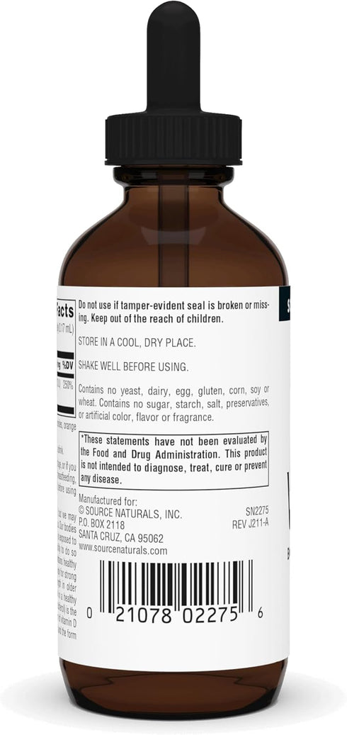 Source Naturals Vitamin D-3 Liquid Drops 2000 iu - 2 Fluid oz Supports Bone & Immune Health*