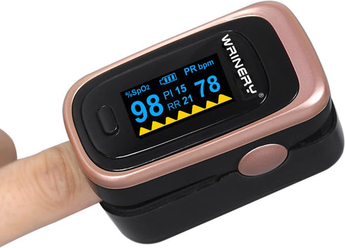 WRINERY O2 Oxygen Saturation Monitor, Premium Pulse Oximeter Fingertip, Oxygen Monitor, Saturation Monitor, OLED