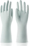COOLJOB Small Reusable Rubber Dishwashing Gloves, Non-Slip Grippy Long Kitchen & Bathroom Gloves, Mint Green, 1 Pair