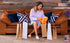 Flexicore Packaging Pin Stripe & Polka Dot Gift Wrap Tissue Paper, 15 Inch X 20 Inch, 30 Sheets, Orange