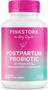 Pink Stork Postpartum Probiotics with Ashwagandha and Chamomile, 30 Capsules for Hormone Balance