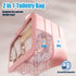 Travel Toiletry Bag - Large Clear Makeup Bag, 2 in 1 Waterproof Skin Care Bag for Toiletries (Pink)