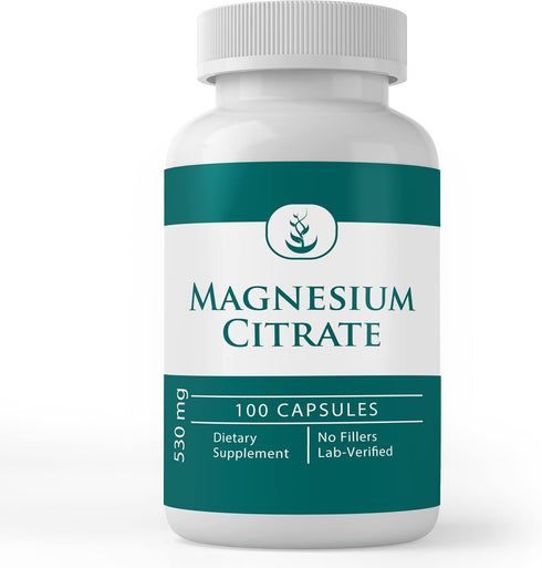 Pure Original Ingredients Magnesium Citrate, (100 Capsules) Always Pure, No Additives or Fillers