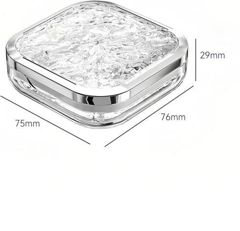 Rylynn (4 Stylish Pill Organizer Crytal Clear, Waterproof Pill Case for Daily Vitamins, Medicine, Supplements, Travel