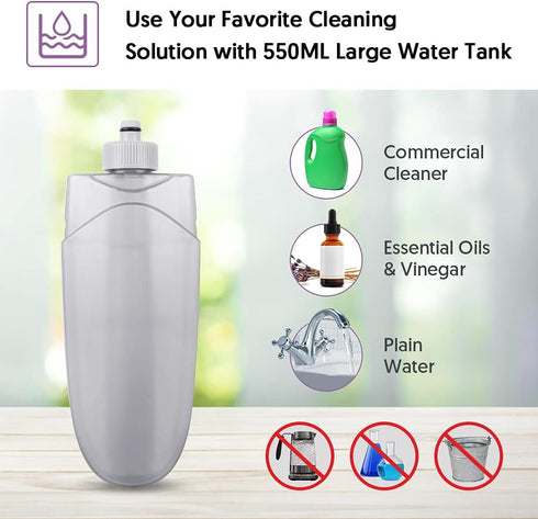HOMSIER Spray Mop for Floor Cleaning - Microfiber Wet Dry Flat Mop with 550ML Refillable Bottle and 3 Washable Pads