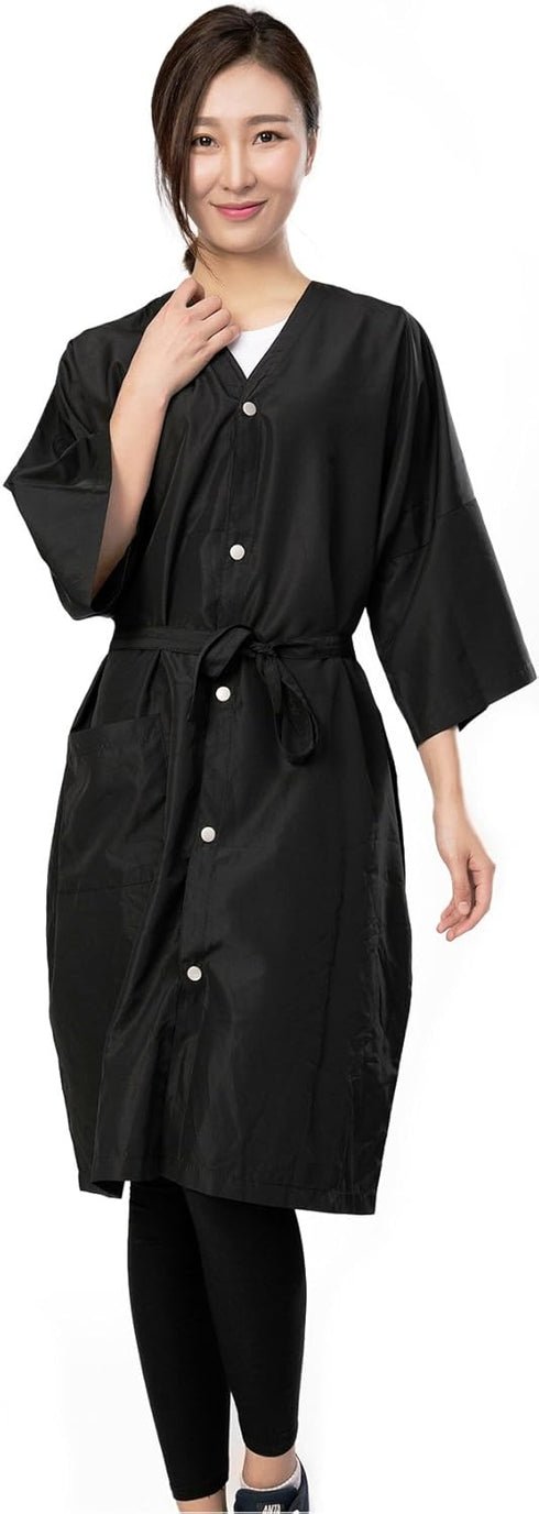 PERFEHAIR Salon Client Gown Robes Cape - Hair Salon Smock for Clients, Kimono Style, 5 Snap Closures