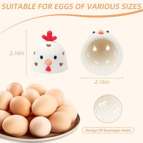 TULOBI 2PCS Silicone Egg Cleaner for Fresh Eggs, Egg Washer for Fresh Eggs, Egg Scrubber for Fresh Eggs, Reusable