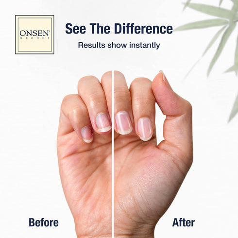 Onsen Secret Cuticle Cream Bundle - Nail Cuticle Oil, Double Sided Nail File, Japanese Natural Healing Minerals