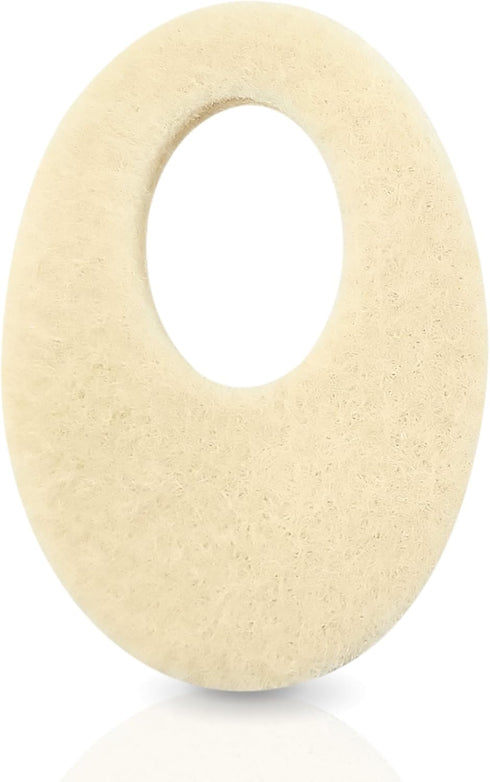 Oval Felt Callus Protective Pads, Adhesive Foot Pads Surrounding Calluses from Rubbing on Shoes, 1/8", 25 Pack