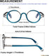 Retro Round Reading Glasses for Men and Women, Stylish Blue Light Blocking Frame, Anti Eye Strain Computer Readers, 3.5