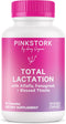 Pink Stork Total Lactation Supplement for Breast Milk Supply, Organic Fenugreek and Alfalfa, 60 Capsules