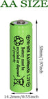 16 Packs 1.2V AA 300mAh Ni-MH Rechargeable Batteries for Outdoor Solar Lights