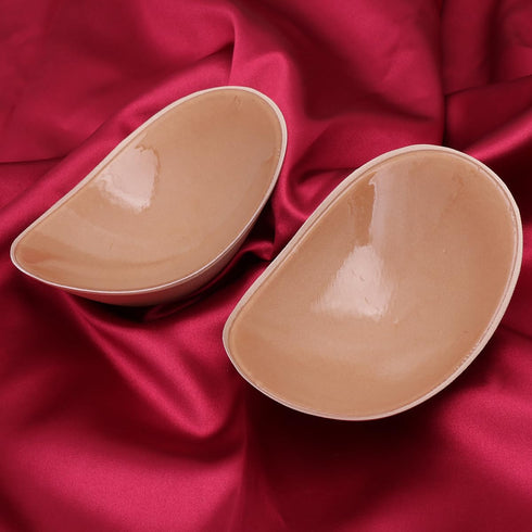 SUPVOX Women Shoulder Pads - Adhesive Shoulder Enhancer Anti-slip Cushion Push Up Pads 2pcs (Khaki)