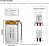 EEMB 3.7V Lithium Polymer Battery, 250mAh 502030 Lipo Rechargeable with JST Connector