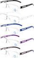DOOViC 5 Pack One-Piece Design Reading Glasses, Lightweight Comfortable Blue Light Blocking