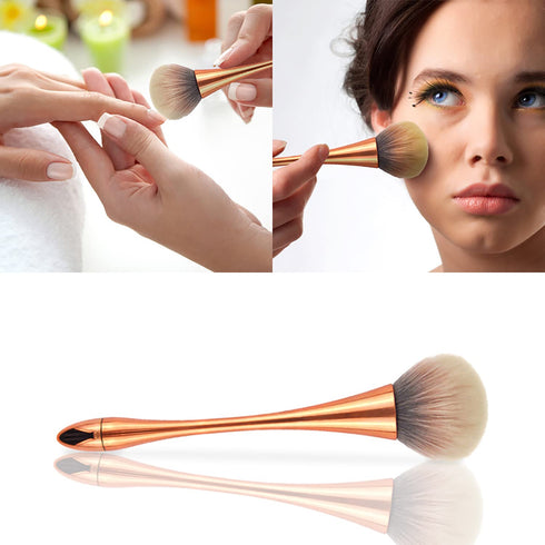 SILPECWEE 2 Pcs Nail Brushes for Cleaning Dust, Dip Powder Brush Duster, Nail Art Clean Up Tools