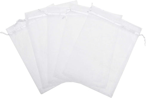 Volanic 50PCS Sheer Drawstring Organza Gift Bag - 6X9 Inch (17X23 CM) for Jewelry Party Wedding Favor Candy Mini Bottle