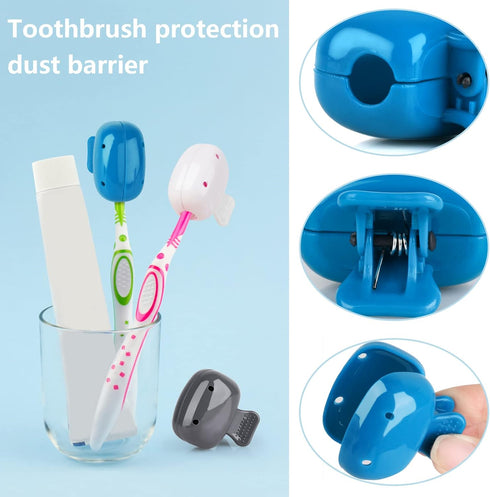 Toothbrush Cover Cap, Portable Toothbrush Protector, 6 Packs for Bathroom Travel