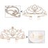 Pack of 2 Rhinestone Tiara Crown Headband Tiaras for Wedding, Christmas, Bridal Party, Birthday