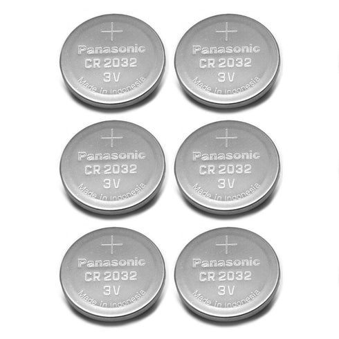 Panasonic CR2032 3V Lithium Coin Battery (Pack of 6)