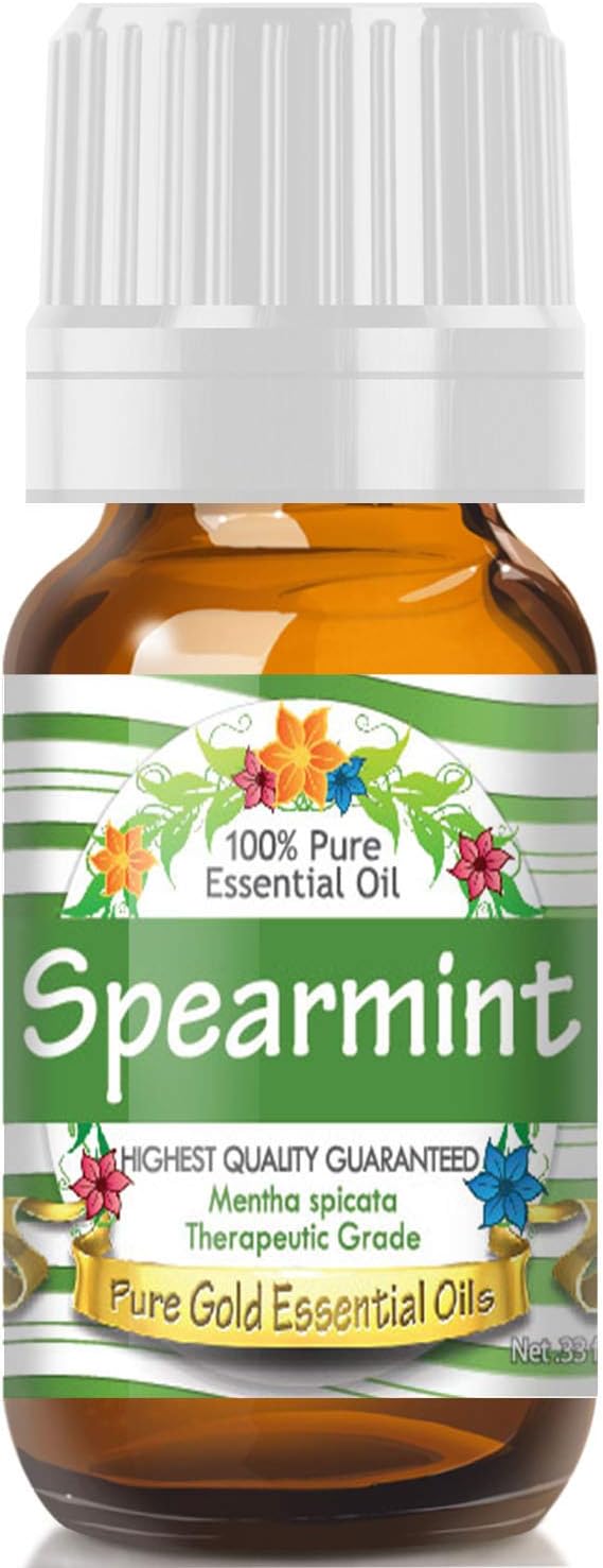 Pure Gold Essential Oils - Spearmint Essential Oil, 0.33 Fluid Ounces