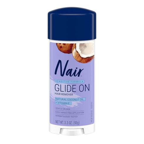 Nair Hair Remover Sensitive Formula | Glide On Depilatory Cream 3.3 oz