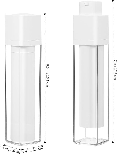 Holibanna Airless Pump Dispenser Foundation Bottle: 3pcs 50ml Refillable Pumps Container, 1.7oz Travel Skincare