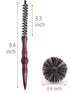 PERFEHAIR Mini Boar Bristle Round Brush, 0.6 Inch Diameter for Short Hair Blow Drying