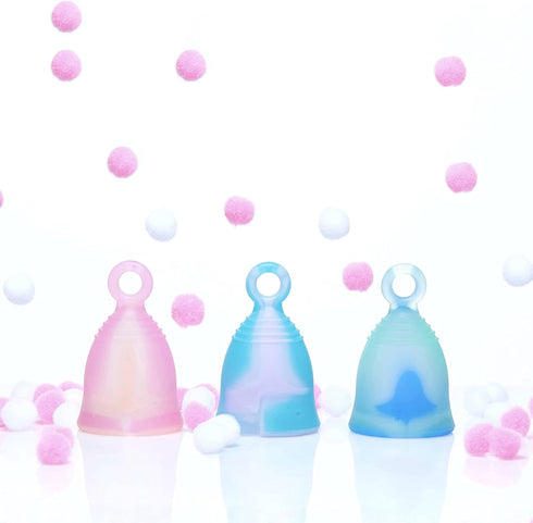 Peachlife Mini Ring Menstrual Cup - Small, Extra Firm, Reusable Silicone with Loop Pull Stem