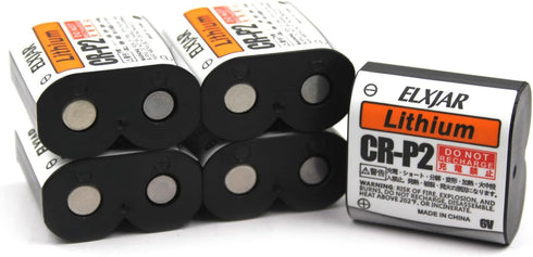 hflexgrad (5-Pack) 6V 1500mAh CR-P2 223A 2CR-P2 EL223AP DL223A Lithium Photo Battery Replacement for Cameras and Flash
