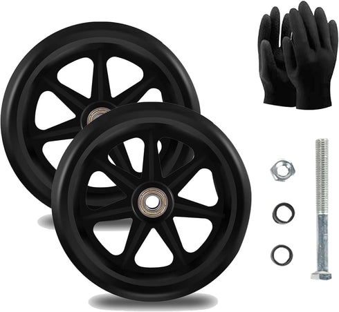 Generic Replacement Wheels for Walkers & Rollators Eco-Friendly Rubber Tire, Wear-Resistant PU, Non-Slip,