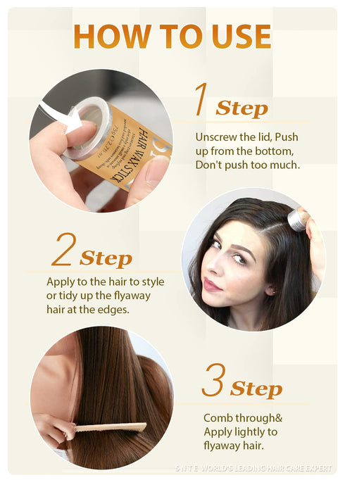 Samnyte Hair Wax Stick, Hair Slick Stick for Women and Kids, Hair Gel Stick for Taming Flyaways