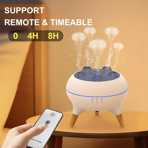 Room(5 250ml Jellyfish Diffuser, Volcano Air Humidifiers Dynamic Sound Pickup Ultrasonic Aromatherapy Aroma Essential