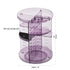 Rotating Makeup Organizer for Vanity, Adjustable Spinning Tray, Cosmetic Display Case with Brush Holder & Perfume Tray