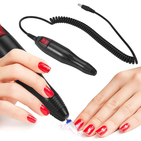 Nail Drill Handle, Electric Art Nail Drill Manicure Pedicure Machine Replacement Handle for Grinder Polish Tool