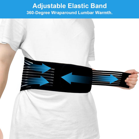 Back Support with Magnet, Tourmaline Magnetic Braces for Lower Back Pain Relief, Self Heating Lumbar Support Belt