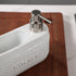 White Ceramic Dish Detergent Dispenser for Kitchen Sink, 21 oz Large Capacity with Sponge Holder
